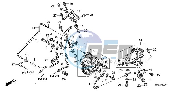 REAR POWER UNIT/REAR VALV E UNIT