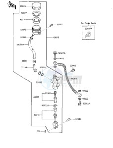 ZX 600 C [NINJA 600R] (C1-C2) [NINJA 600R] drawing REAR MASTER CYLINDER