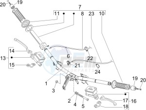 X Evo 250 Euro 3 drawing Handlebars - Master cil.