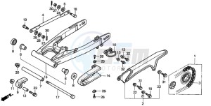 CLR125 CITY FLY drawing SWINGARM