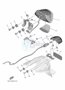 XSR900 MTM890 (BEA7) drawing TAILLIGHT