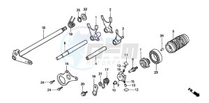 CR85RB drawing GEARSHIFT DRUM