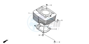 TRX350FM FOURTRAX drawing CYLINDER