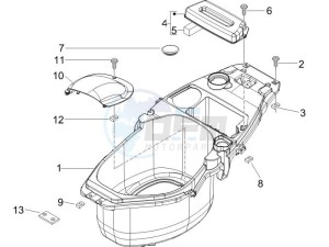 Zip 100 4T 2011-2014 (VieTnam) drawing Helmet box - Undersaddle