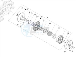 GTS 300 HPE 4T-4V IE ABS E4 (EMEA) drawing Driven pulley