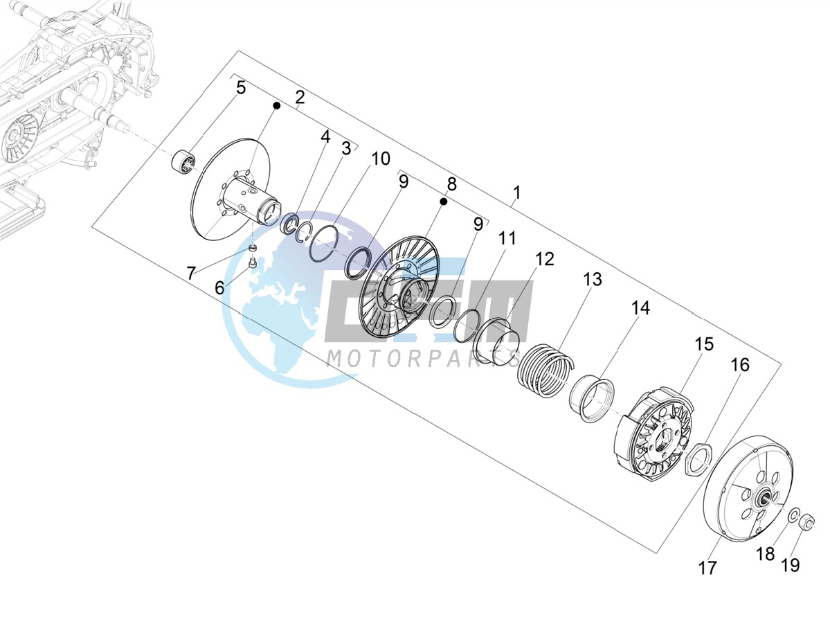 Driven pulley