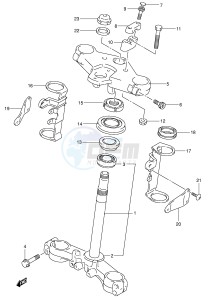 SV650 (E2) drawing STEERING STEM (SV650K1 K2)