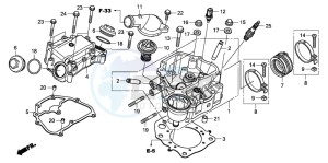 TRX420TE FOURTRAX ES drawing CYLINDER HEAD