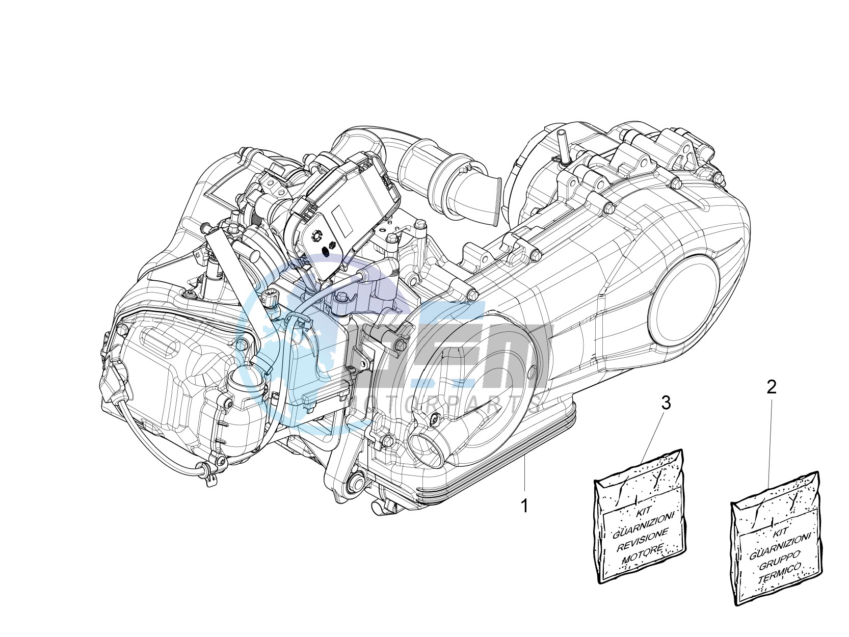 Engine, assembly