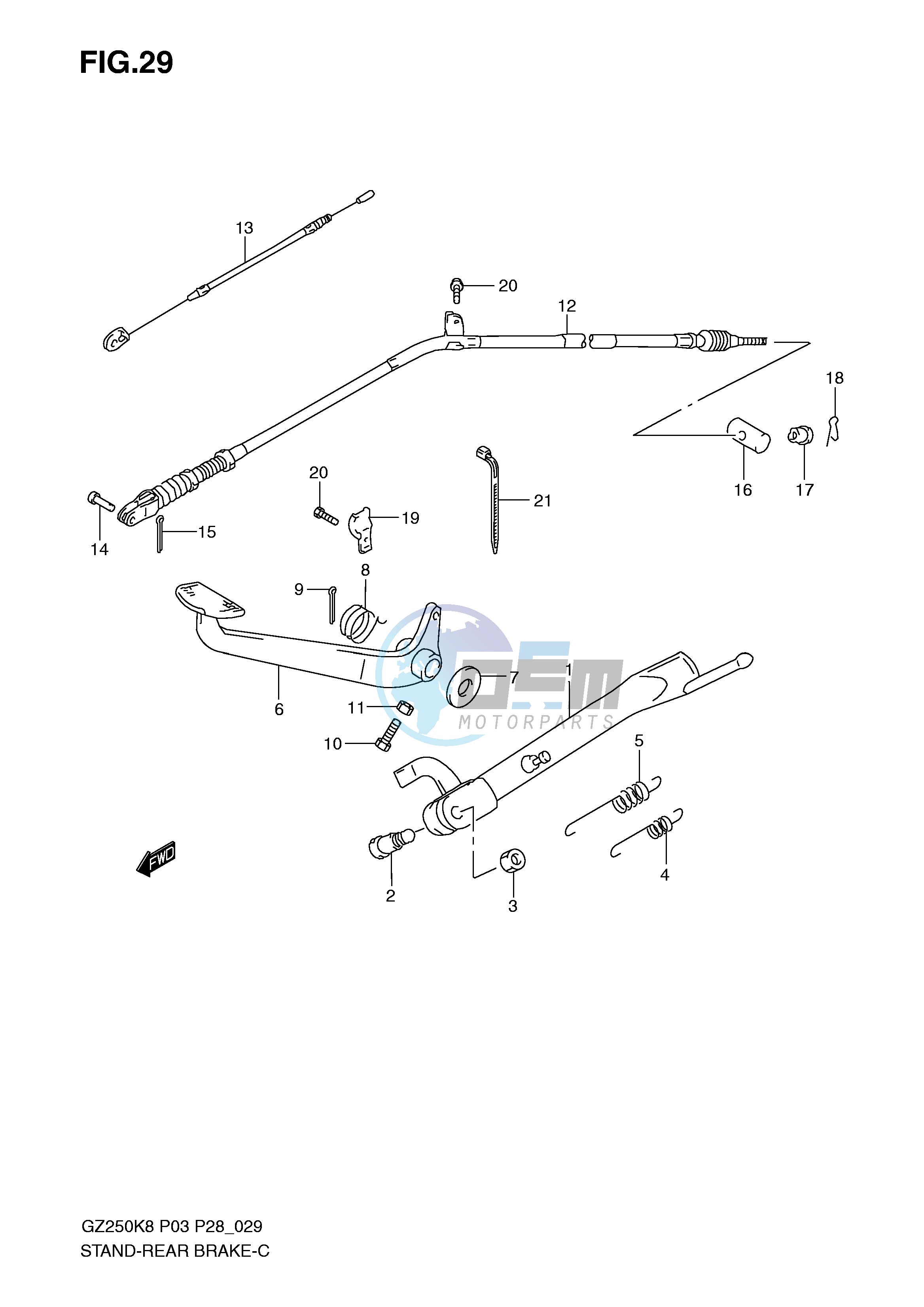 STAND - REAR BRAKE