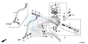 SH125DG SH125D E drawing REAR BRAKE MASTER CYLINDER