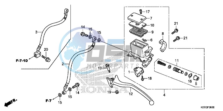 REAR BRAKE MASTER CYLINDER