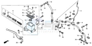 TRX350FM RANCHER 4X4 drawing FR. BRAKE MASTER CYLINDER