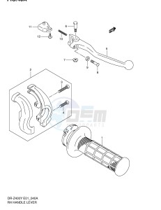 DR-Z400 (E1) drawing RIGHT HANDLE LEVER (DR-Z400E E24)