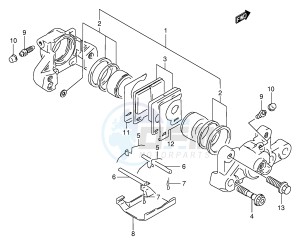 GSF250V (E24) Bandit drawing REAR CALIPER