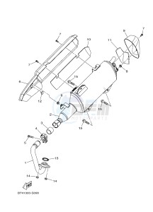 CZD300A X-MAX 300 X-MAX (B741 B749) drawing EXHAUST