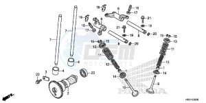 TRX420FA1H TRX420 ED drawing CAMSHAFT/VALVE