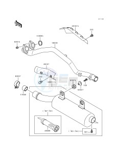 KLF 400 B [BAYOU 400 4X4] (B1-B3) [BAYOU 400 4X4] drawing MUFFLER-- S- -