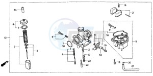 CG125 drawing CARBURETOR (2)