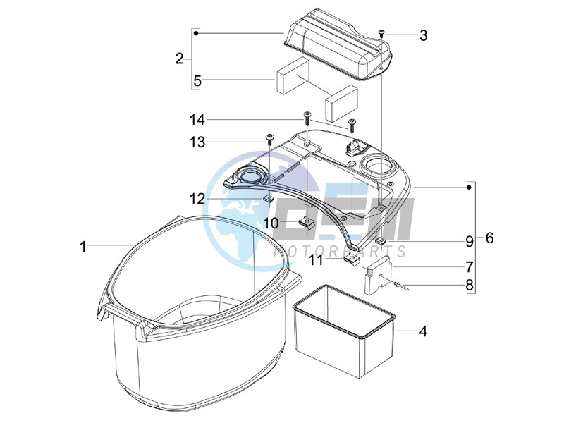 Helmet housing - Undersaddle