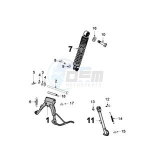 VIVA 3 L 4T A SPORTLINE drawing REAR SHOCK AND STAND