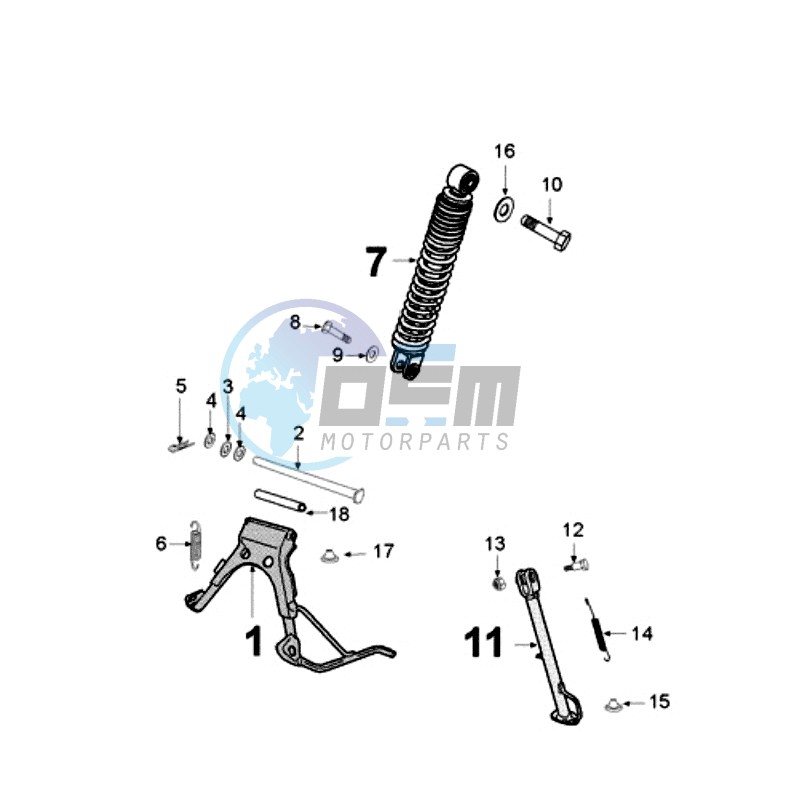 REAR SHOCK AND STAND