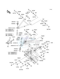 KSF 450 B [KFX450R MONSTER ENERGY] (B8F-B9FB) B9F drawing FRONT SUSPENSION