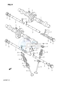 GSF400 (E2) Bandit drawing CAM SHAFT-VALVE