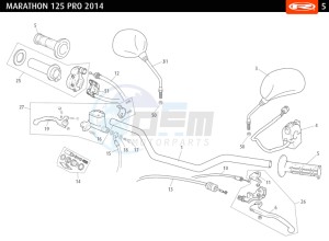 MARATHON-125-PRO-WHITE drawing HANDLEBARS