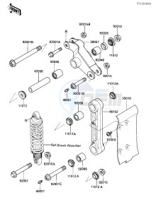 KX 500 A [KX500] (A2) [KX500] drawing REAR SUSPENSION -- 84 A2- -