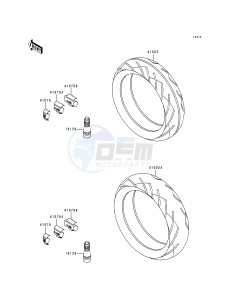 ZX 600 F [NINJA ZX-6R] (F1-F3) [NINJA ZX-6R] drawing TIRES