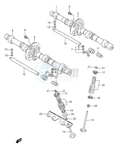 GSF1200 (E2) Bandit drawing CAM SHAFT   VALVE