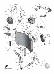 YZF600 YZF-R6 (BN6S) drawing RADIATOR & HOSE