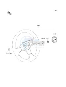 KRF 750 J [TERYX 750 FI 4X4 LE] (J9FA) J9FA drawing STEERING WHEEL