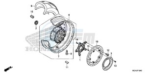 VFR1200XD Europe Direct - (ED) drawing REAR WHEEL