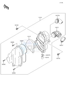 KLX110 KLX110CGF EU drawing Air Cleaner