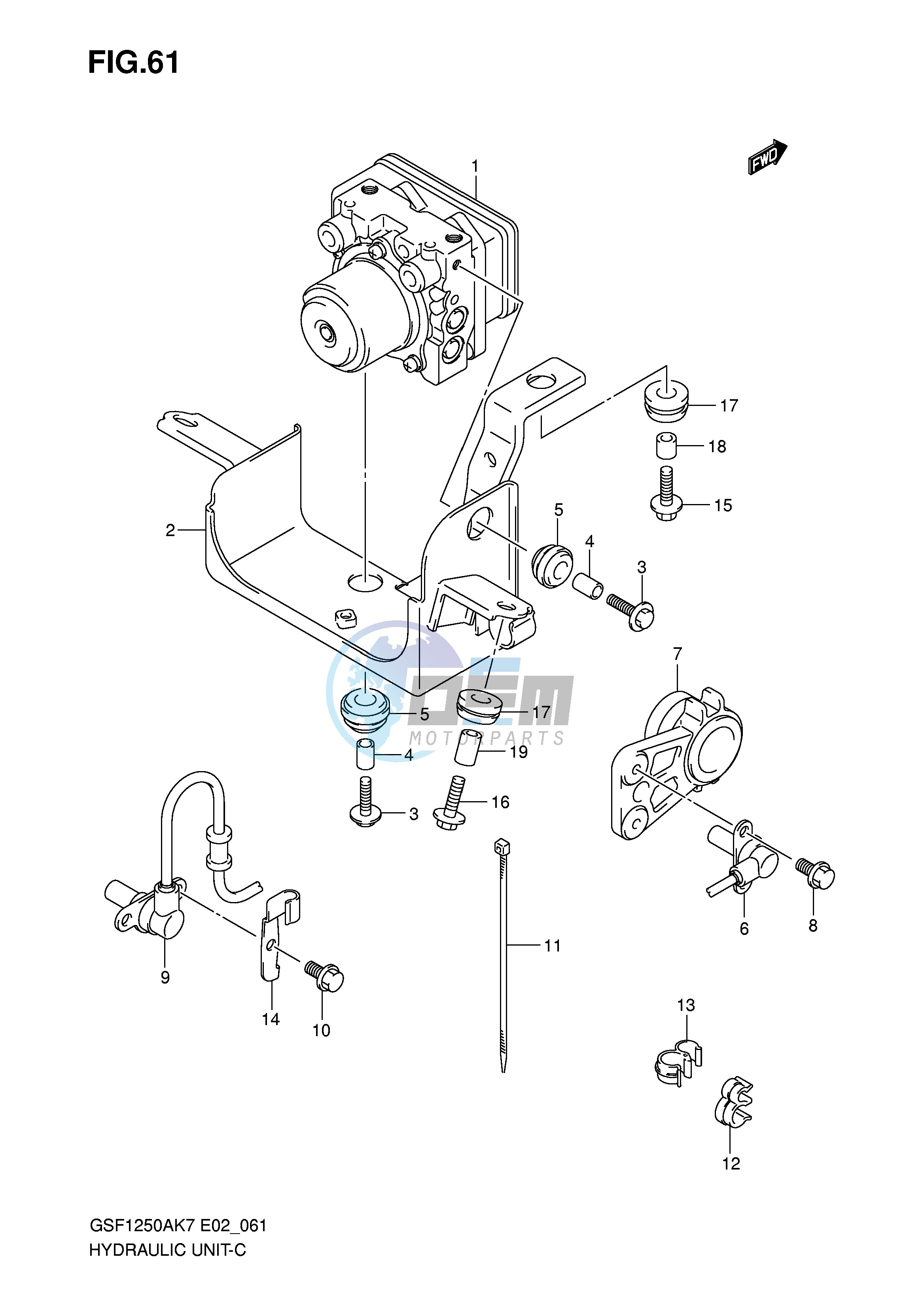 HYDRAULIC UNIT (GSF1250AK7 SAK7 AK8 SAK8 AK9 SAK9 SAZK9 SL0 SAL0)