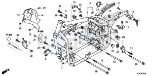 VT750C2SD UK - (E) drawing FRAME BODY (VT750C/C2S/CA/CS)