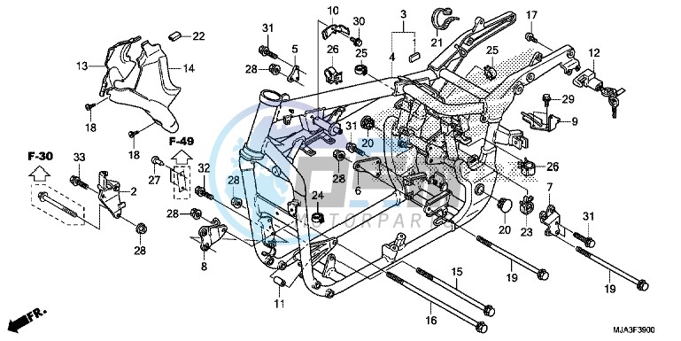 FRAME BODY (VT750C/C2S/CA/CS)