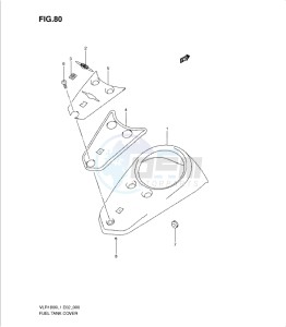 VLR1800 drawing FUEL TANK COVER (VLR1800L1 E19)