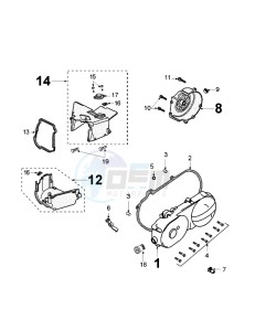 KISBEE MX drawing CRANKCASE COVER