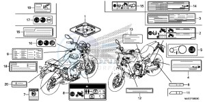 CB650FAJ CB650F 2ED drawing CAUTION LABEL