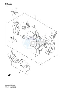 DL 650 V-STROM EU-UK drawing FRONT CALIPER