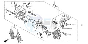 XL1000VA VARADERO drawing FRONT BRAKE CALIPER (R.) (XL1000V)