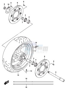 GSX-S1000 A drawing FRONT WHEEL (GSX-S1000AZUFL8 E21)