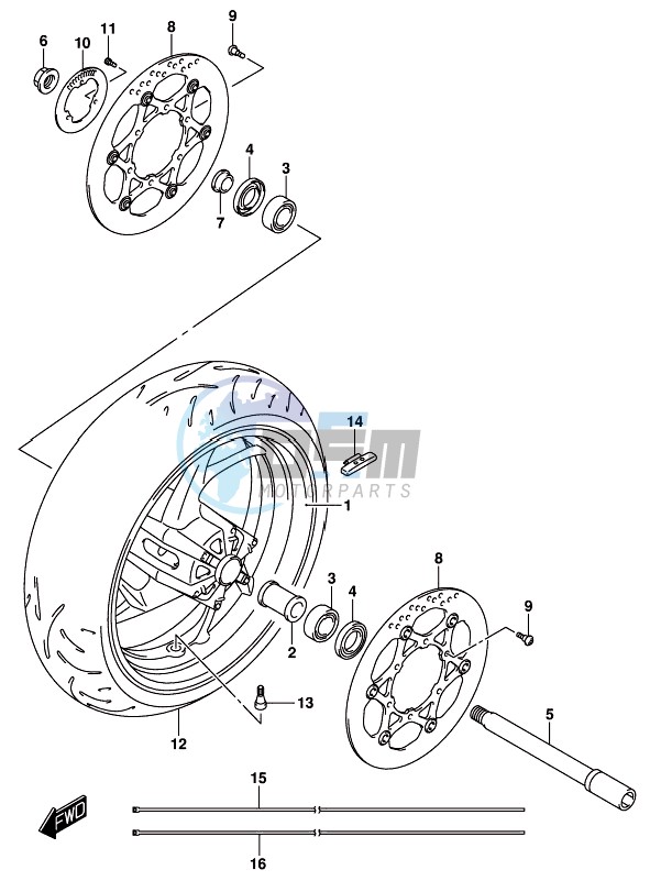 FRONT WHEEL (GSX-S1000AZUFL8 E21)