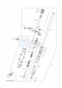 YP125RA XMAX 125 TECH MAX (B9Y5) drawing FRONT FORK