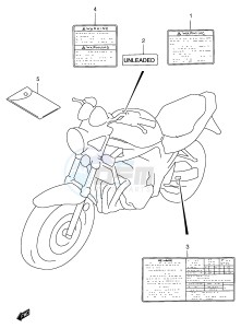 GSF1200 (E2) Bandit drawing LABEL (MODEL Y)