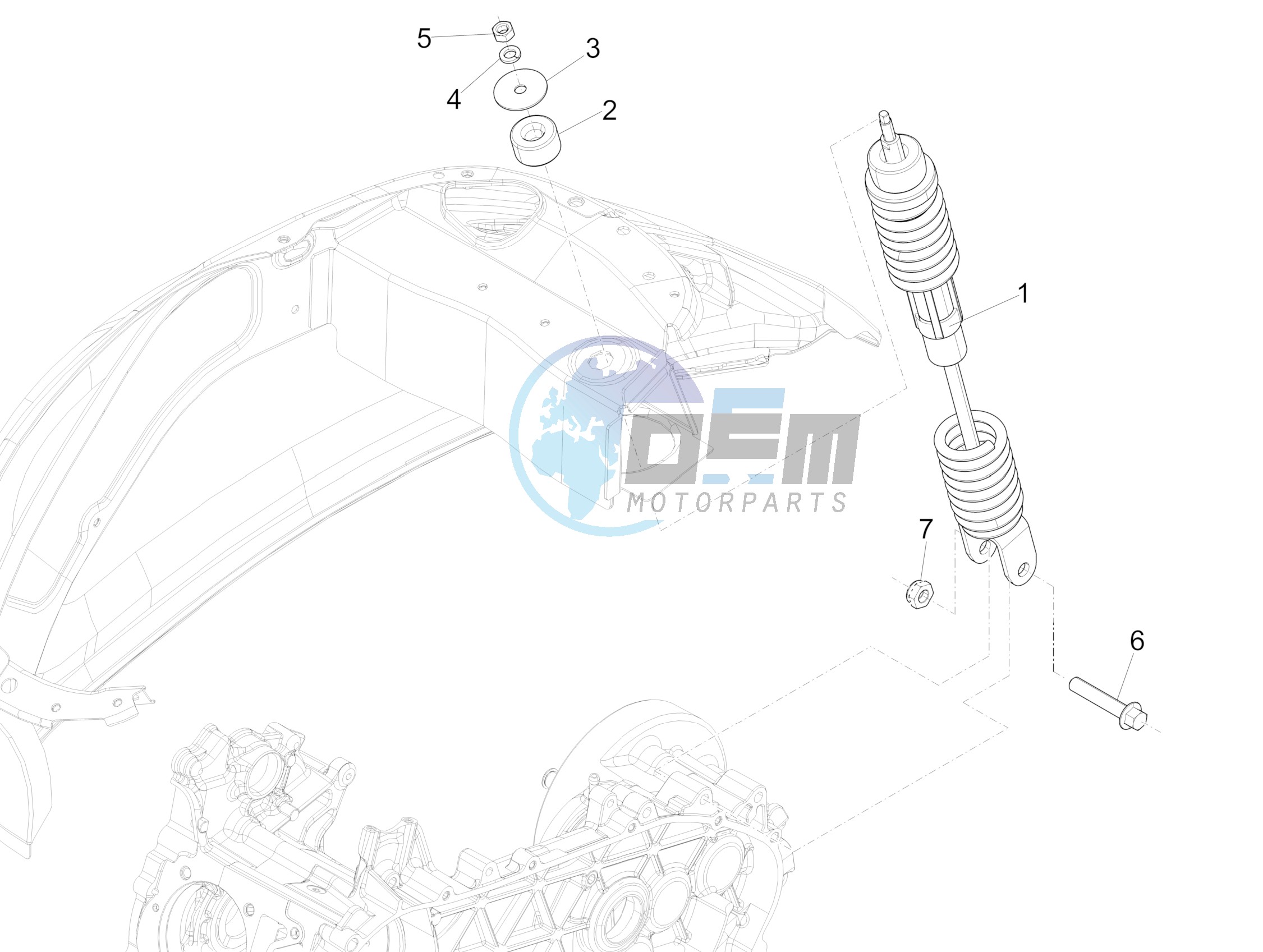 Rear suspension - Shock absorber/s