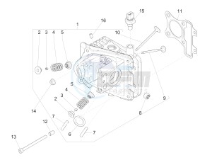 LIBERTY 50 IGET 4T 3V E4-2020 (APAC) drawing Cylinder head unit - Valve